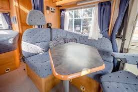 Limited seating around a fixed table gave us nowhere to stretch out on a rainy day.