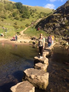 Andi on Dovedales stepping stones