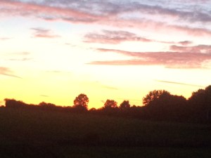Stunning sunset at Carsington camping