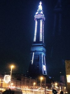 Blackpool tower all lit up
